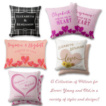 Pillows for Newlyweds and Anniversary Celebrations
