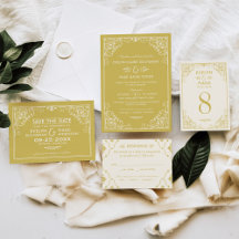 Vintage Art Deco Gold and Ivory Wedding