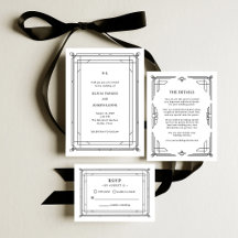 Letterpress Deco | Classic Elegance Wedding