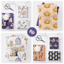 Cute Halloween Trick or Treat Wrapping Paper