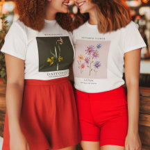 Birth Month Flower T-Shirts