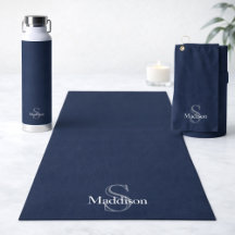 Custom Name Monogram Navy Black Sports & Apparel