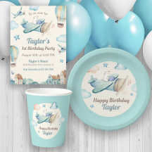 Toddler Boy's Cute Airplane Theme Birthday Party