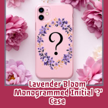 Lavender Bloom : Monogrammed Initial '?' Case