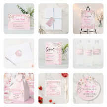 Cherry Blossoms Floral Sweet Sixteen Birthday