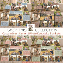 12 Photo Custom Mom Name Faith Keepsake Blankets
