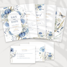 Blue Wildflower Garden Wedding Collection