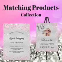 Birthday party - Silver and pink