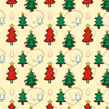Christmas Tree with Star Topper Seamless pattern 