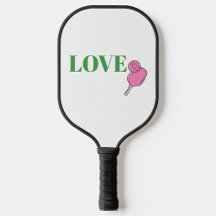 Pink Pickleball Paddle Ball Love