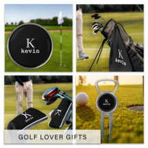 Monogrammed golf equipment gifts for men