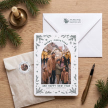 Evergreen Christmas Family Photo