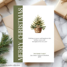 Neutral Earthy Colors Christmas Greeting Cards #5E