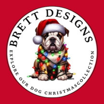 Cute Watercolor Dog Christmas Wishes