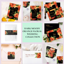 RUSTIC FALL ORANGE FLORALS WEDDING COLLECTION