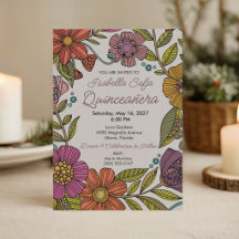 Bright Floral Quinceañera   Colorful Floral