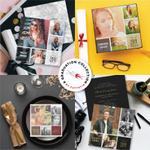 PHOTO COLLAGE SQUARE GRID MINIMALIST GRADUATION