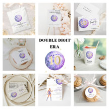 In My Double Digit Era Purple Disco 10th Birthday 