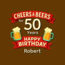 Cheers & Beers For 50 Years Birthday Party Set