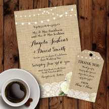 Rose Burlap Lace Collection