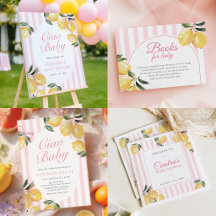 Coquette Lemon Pink Baby Shower