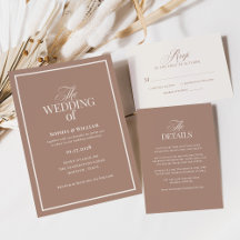 Classic Luxe   Brown Neutral Wedding