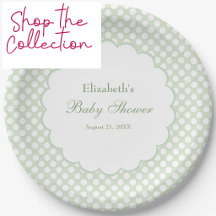 Green Polka Dots Baby Shower Collection