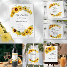 Sunflower Geometric Autumn Fall Bridal Shower