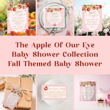 The Apple Of Our Eye Pink Gingham Girl Baby Shower