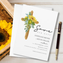 Wooden Cross Sunflowers & Eucalyptus Wedding Suite