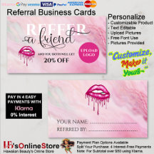 Referral Cards For Work Office & Business