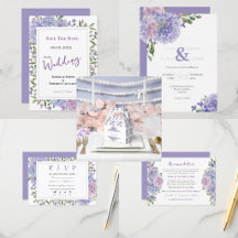 Misty Blue & Lilac Hydrangeas Wedding