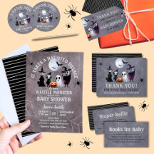 Haunted Village Monster Halloween Baby Shower