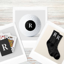 Simple Modern Monogram Black and White