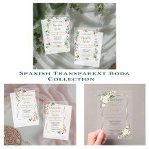 Spanish Transparent Boda Wedding Collection.