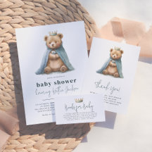 Royal Teddy Bear Prince & Princess Baby Shower