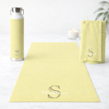 Custom Name Monogram Yellow Black Sports & Apparel