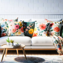 Floral Throw Pillows 