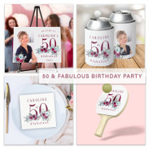 50 and fabulous milestone women birthday party