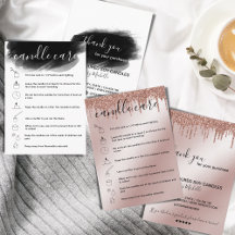 Candle Care Cards