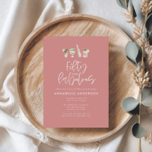 Pink girly modern cocktail fifty and fabulous