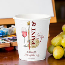 Paint and sip wine and art party