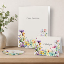 Elegant Watercolor Floral Stationery & Gifts