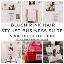 Blush Pink Photo Logo hair stylist Business Suite