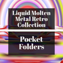 Liquid Molten Metal Retro Pocket Folders