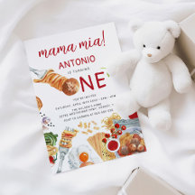 Watercolor Italian 1st Birthday