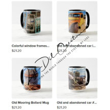 Mugs, cups & co with "old and abandoned" designs