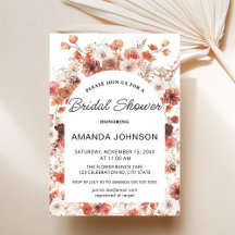 Boho Floral Autumn Bridal Shower