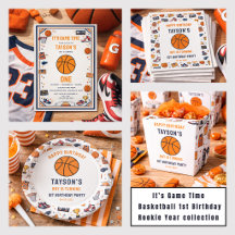 It’s Game Time Basketball 1st Birthday collection