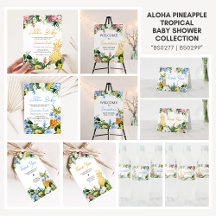 Aloha Pineapple Tropical Baby Shower Party